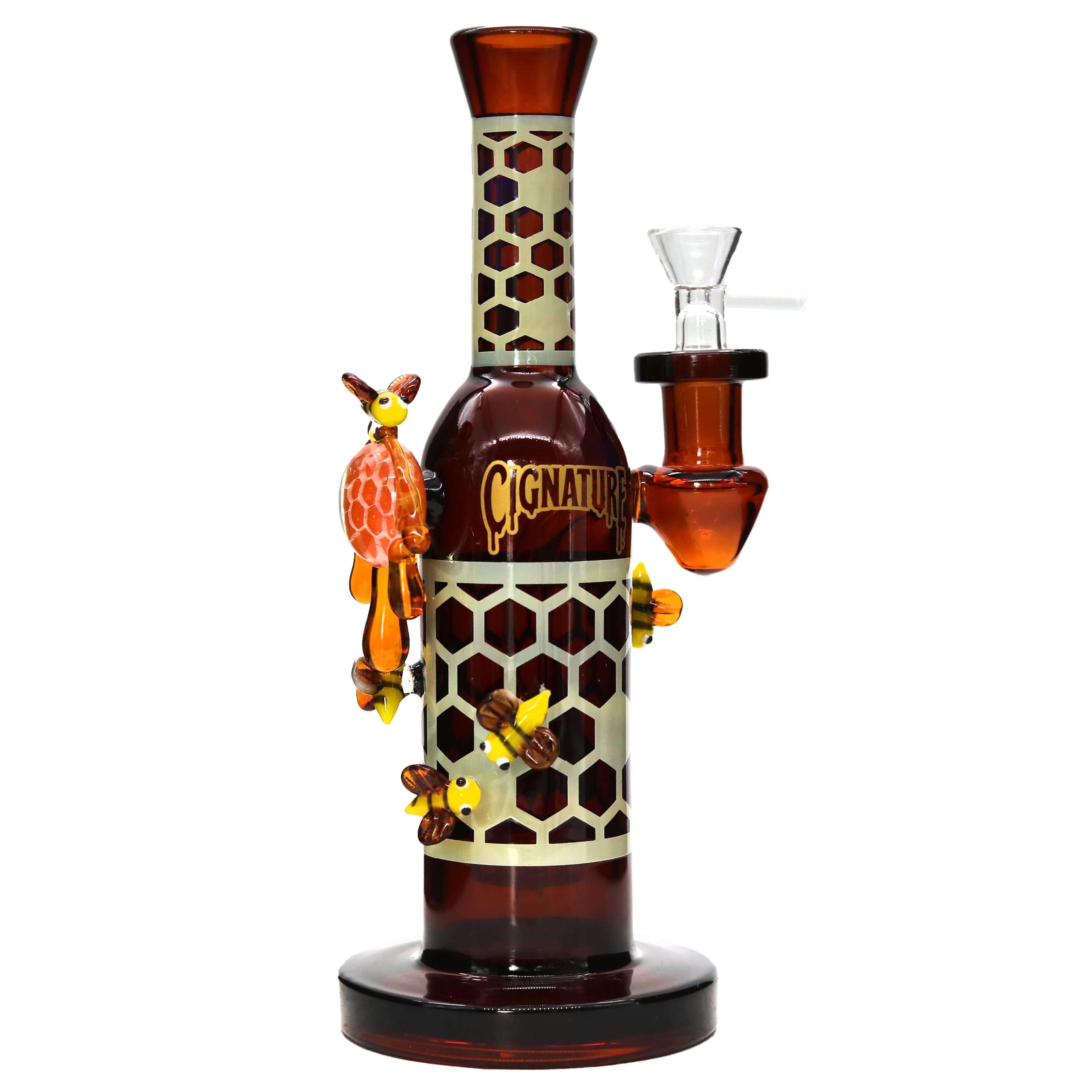 Cignature Full Color Honeycomb With Bees Cylindrical Waterpipe (H4039) | 10 inch | Assorted Colors product image
